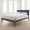Baxton Studio Leyton Mid-Century Grey Upholstered King Size Platform Bed 126-6907 - alternate 6